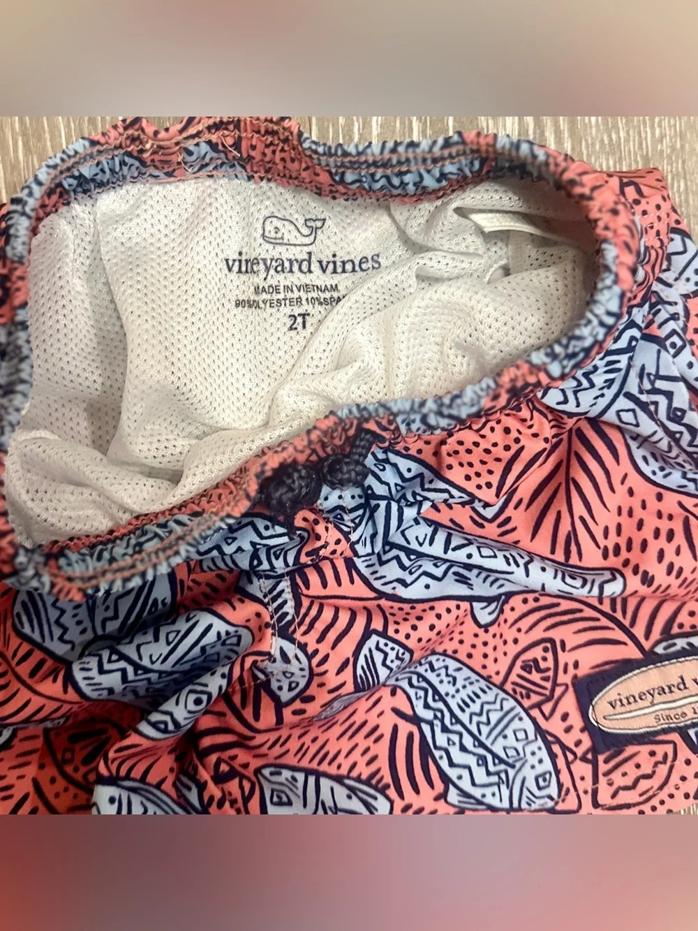 EUC Toddler Boys Vineyard Vines Printed Chappy Swim Trunks